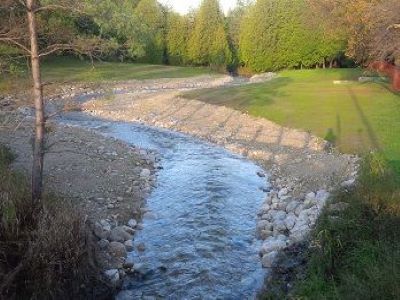 Saugeen river after dam removed