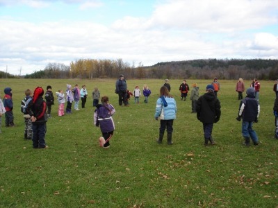 children playing outdoors photo