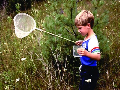 Child catching critters photo