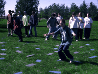 Photo of children playing games outdoors