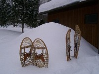 Photo of snowshoes in the snow