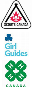 Scouts Girl Guides and 4 H logos
