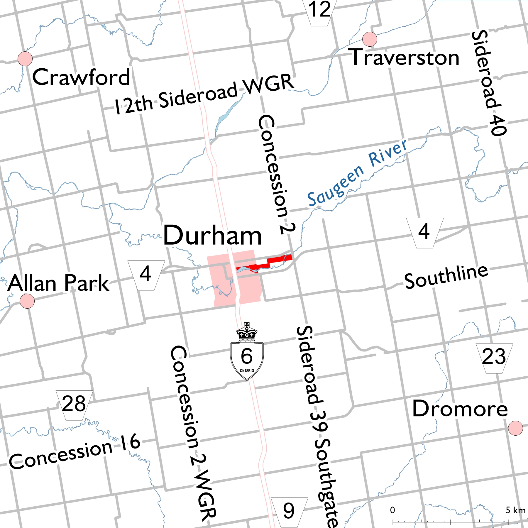 Durham Conservation Area Location Map
